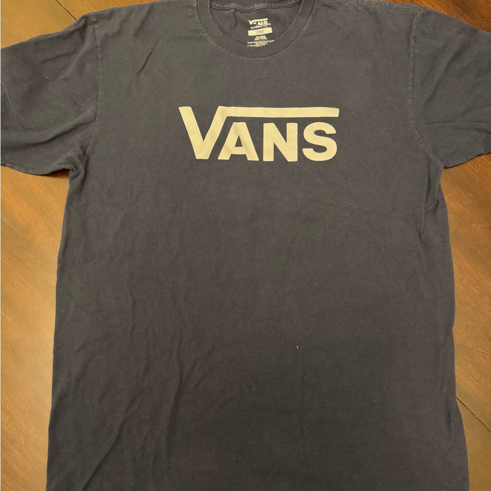 Vans Men's Black Tee with Logo